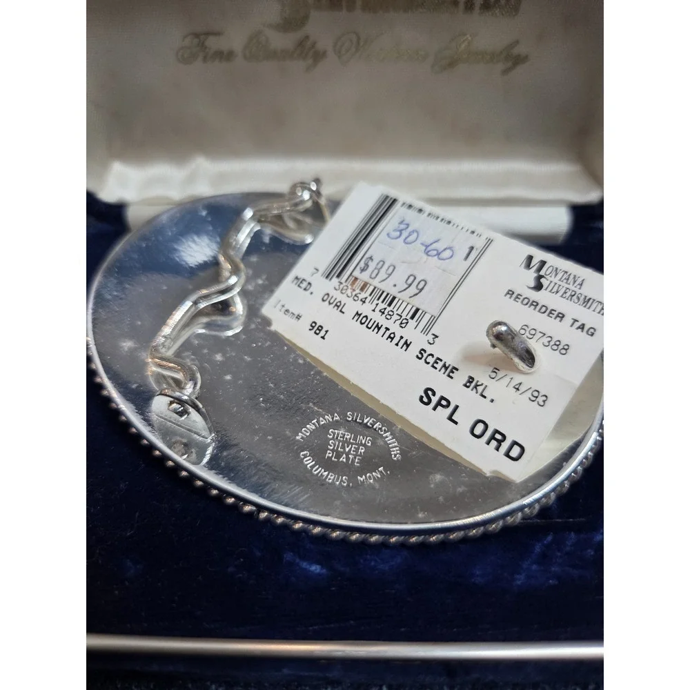 NWT Montana Silversmiths Cooke City 3D Mountain Belt Buckle - In Box
